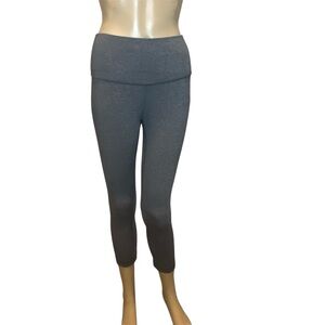 Lululemon Wunder Under Crop Tight Leggings Yoga High Rise Black Gray Size 6 EUC